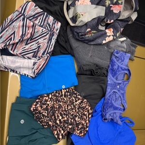 lululemon athletica Women's Athletic Shorts - Blue, Black, Green